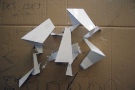 working model of the aka info pavilion