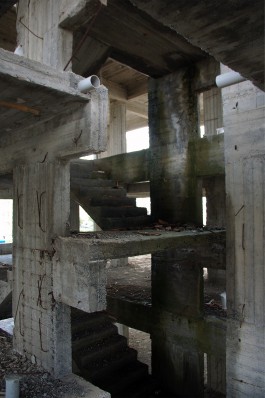 failing architecture - concrete building