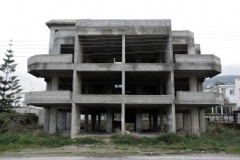 failing architecture - concrete building