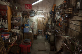 working space in a metal workshop 