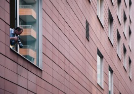 journalist at a window - Close UP Berlinale
