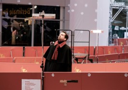 worker at a heat lamp - Close UP Berlinale