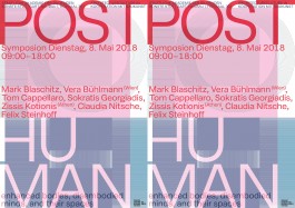 poster symposium posthuman with Mark Blaschitz, Vera Bühlmann, Tom Cappellaro, Sokratis Georgiadis, Zissis Kotionis, Claudia Nitsche, Felix Steinhoff