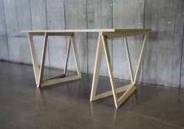 table with trestles 